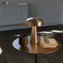 Abajur Cogumelo Com Touch Em Metal