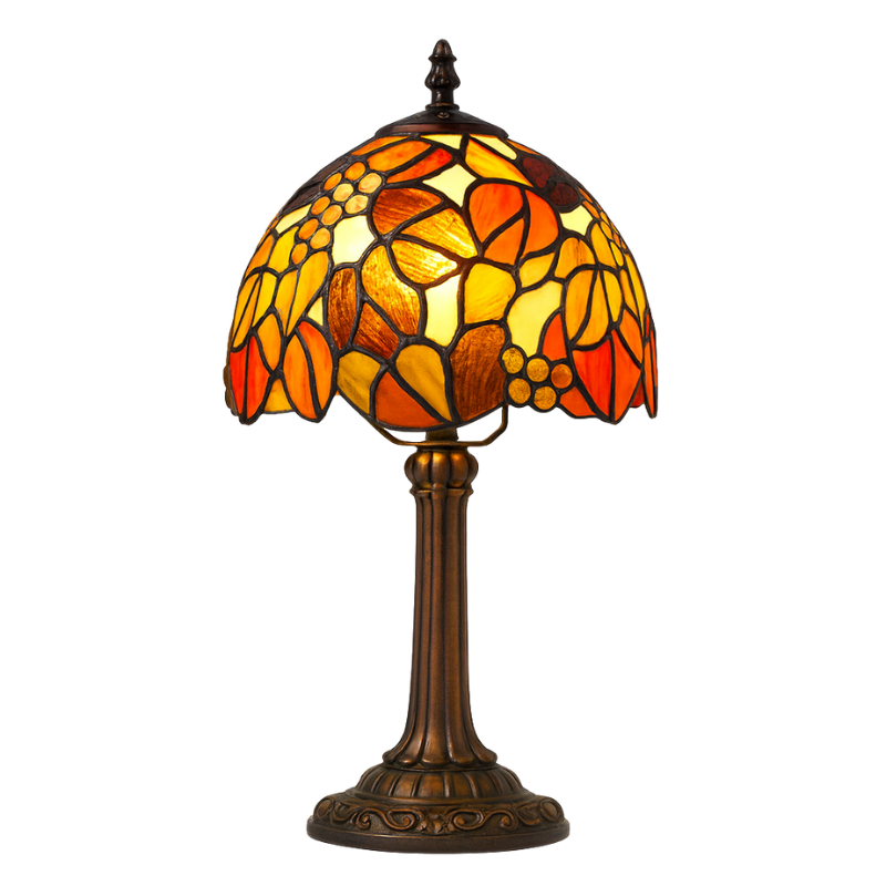 Abajur Tiffany de Mesa com Cúpula em Vidro Belle TG