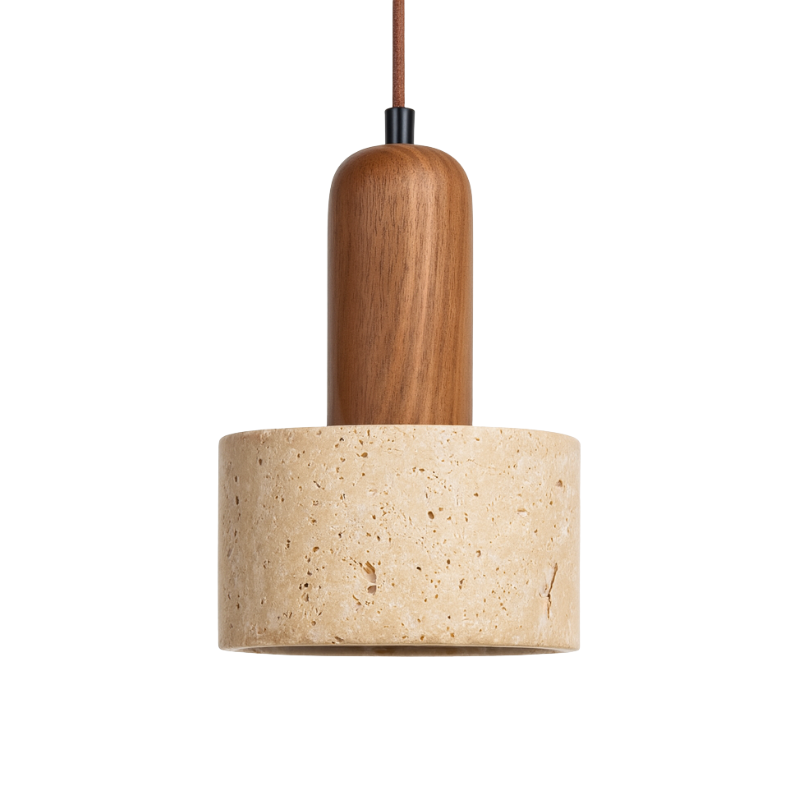 Luminária Pendente Minimalista Em Mármore Wabi TG