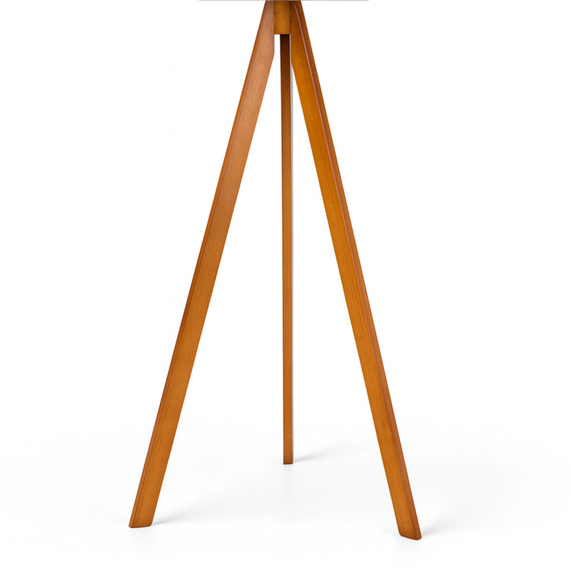 Abajur de Chão com Base Tripé em Madeira Boreal TG