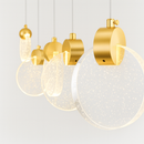 Lustre Pendente Led Moderno   - Lua de Vidro