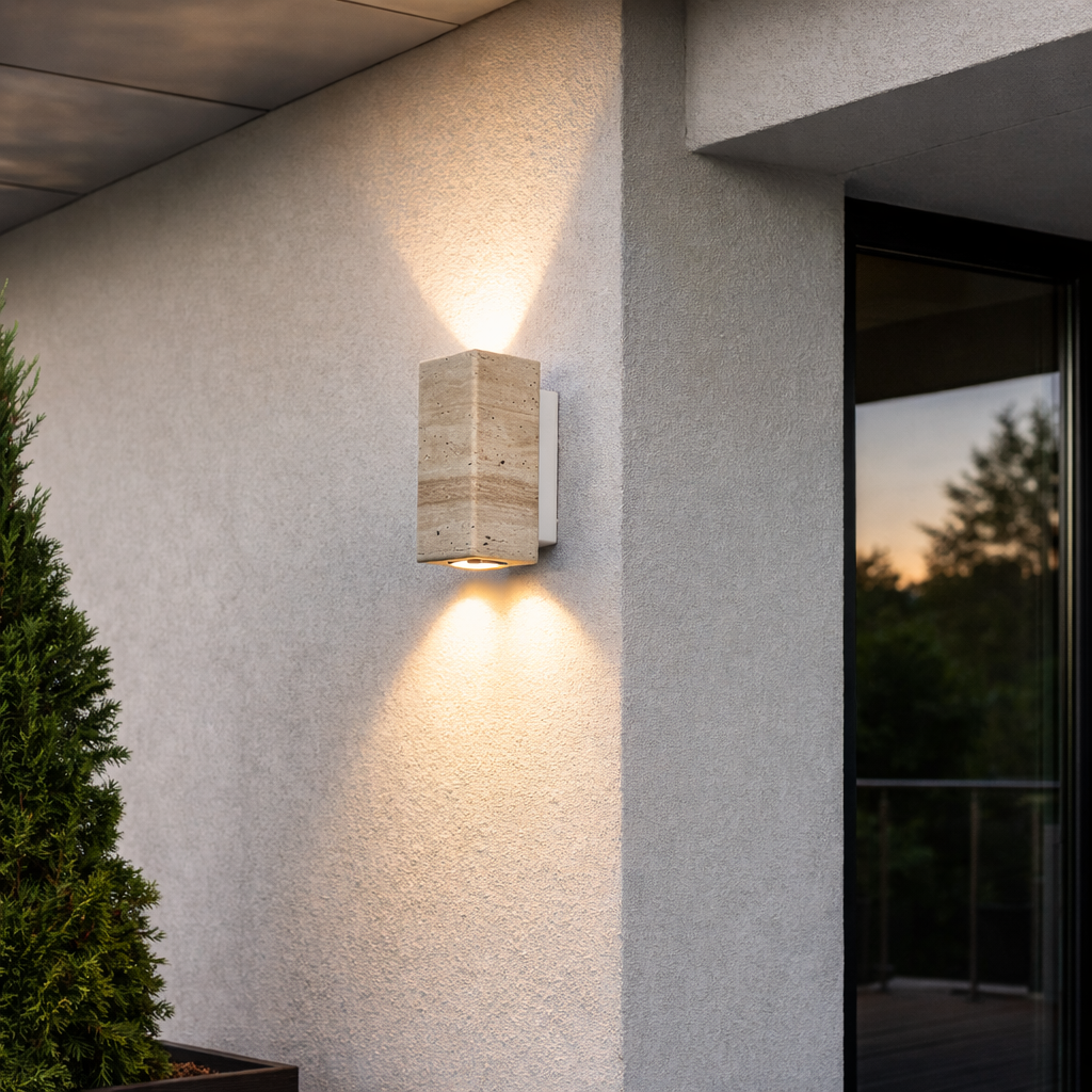 Arandela Externa em Mármore Retro Wabi TG