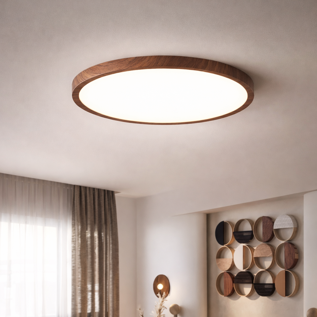 Plafon Circular Madeira Natural TG