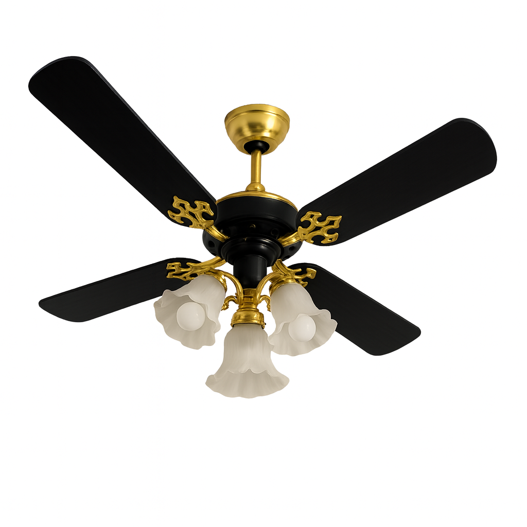 Ventilador de Teto Clássico com Luminária e Controle Remoto TG