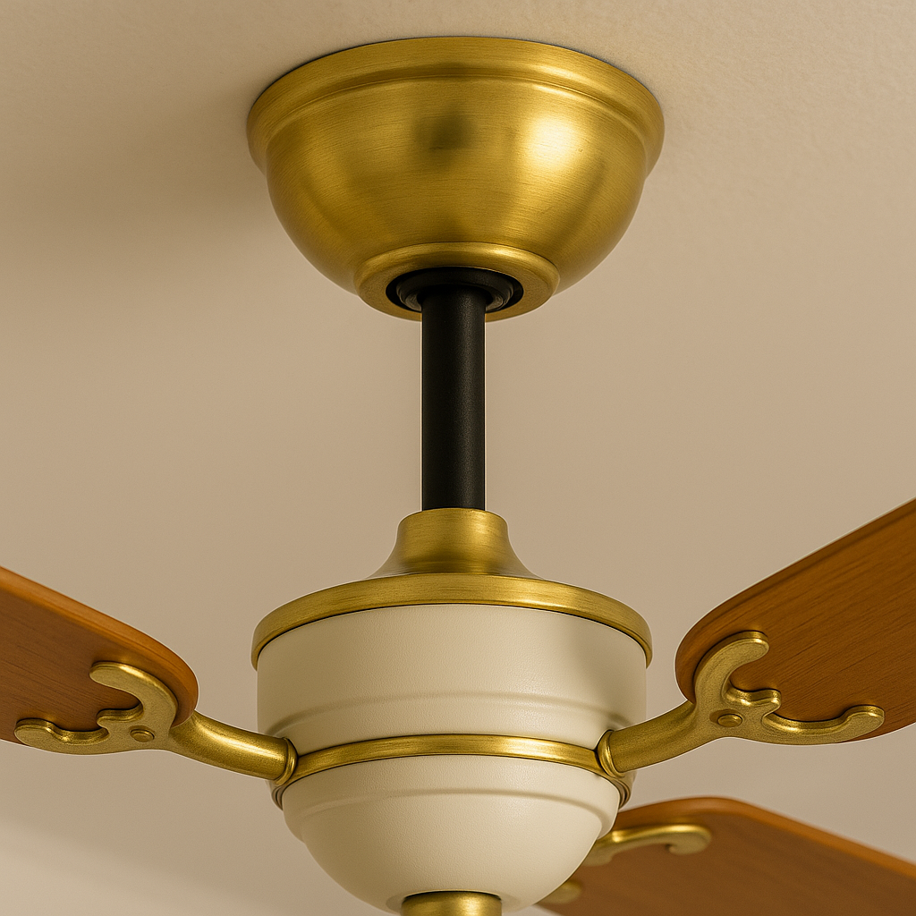 Ventilador de Teto Clássico com Luminária e Controle Remoto TG