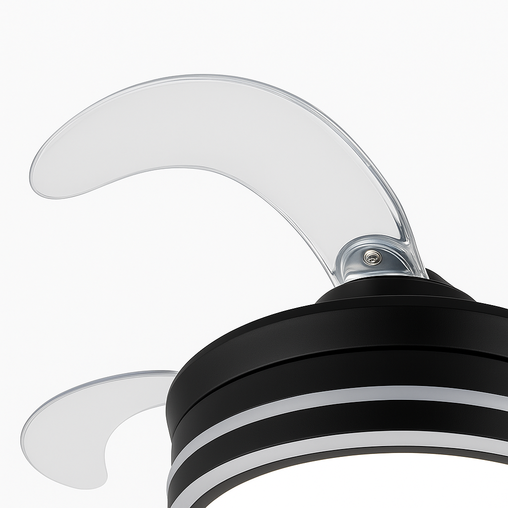Ventilador de Teto com Pás Retráteis, LED e Controle Remoto TG