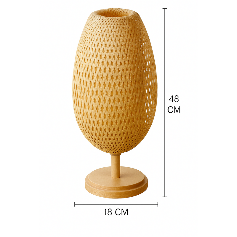 Abajur de Mesa Artesanal Em Bambu TG