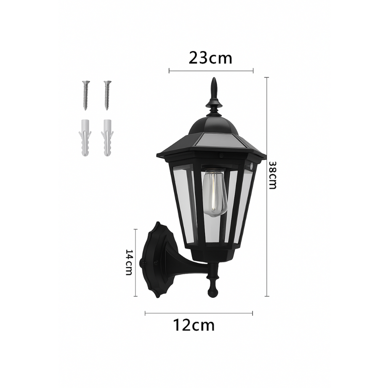 Arandela Colonial Solar Externa Sun TG