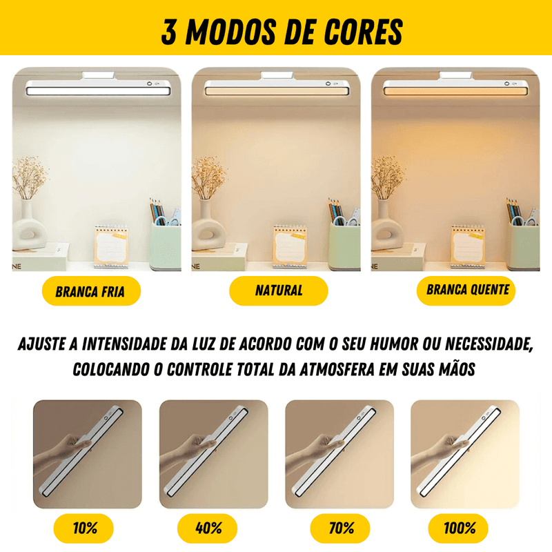 Luminária de mesa Móvel com controle remoto