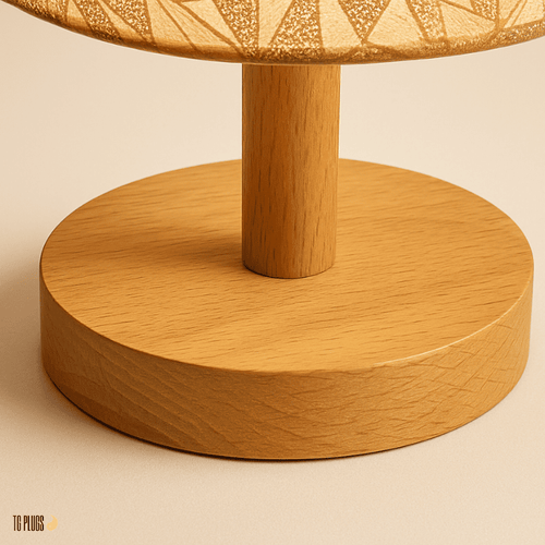 Abajur de Cabeceira Minimalista em Madeira