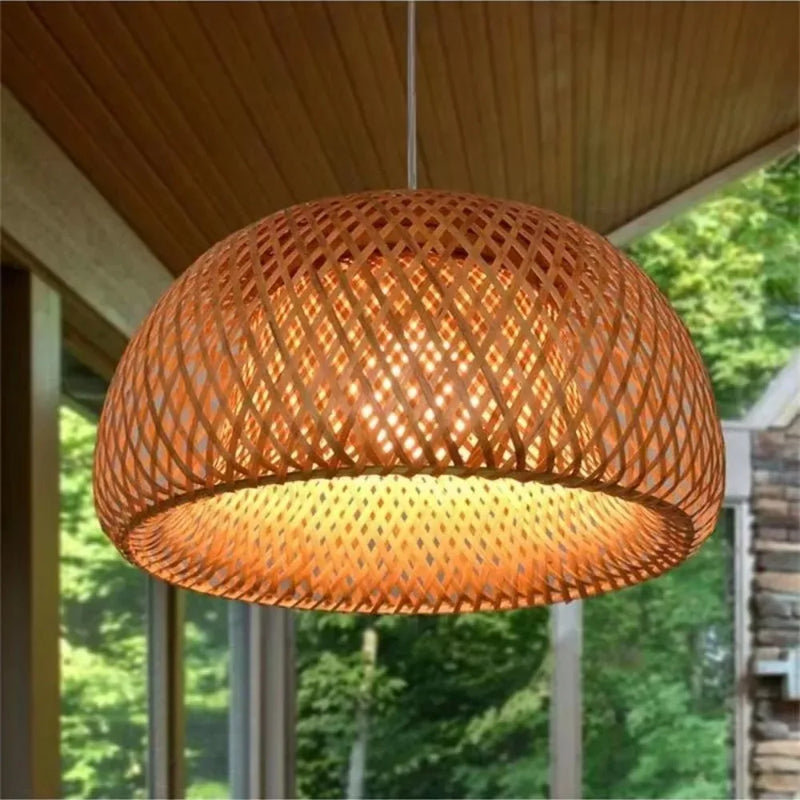 Lustre De Bambu Pendente Artesanal