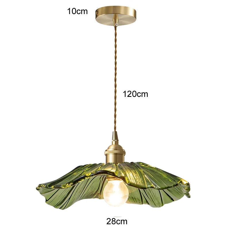 Pendente de Vidro em Formato de Folha Botanique TG