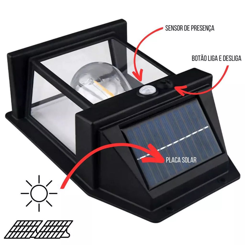 Luminária Solar Ecolux